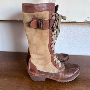 Sorel Sorelia Earhart Leather Shearling Knee High Snow Boot